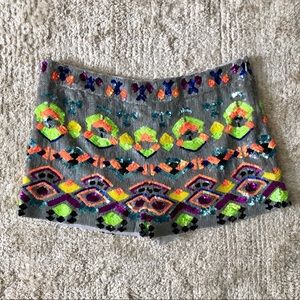KAS New York High Waisted Sequin Shorts